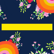 a blue background with flowers and a yellow sign that says " allah "