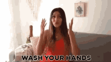 Wash Your Hands Larissa GIF - Wash Your Hands Larissa Keep Your Hands Clean GIFs