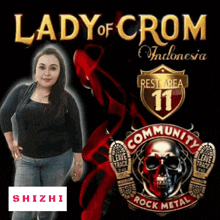 lady of crom indonesia rest area 11 community rock metal logo