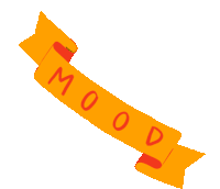 Ribbon Mood Sticker - Ribbon Mood Orange Stickers