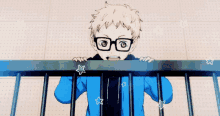 Kaikyu Kei Tsukishima GIF - Kaikyu Kei Tsukishima Peace Sign GIFs