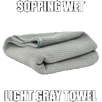 Sopping Wet Sticker - Sopping Wet Light Gray Towel Stickers