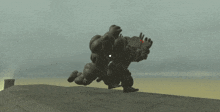 a computer generated image of a monster with a red light on its head