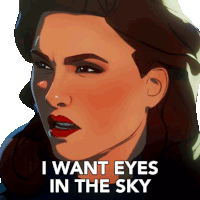 I Want Eyes In The Sky Captain Carter Sticker
