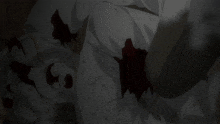 a drawing of a person with blood coming out of their leg