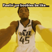 Utah Jazz Donovan Mitchell GIF - Utah Jazz Donovan Mitchell Boobies GIFs