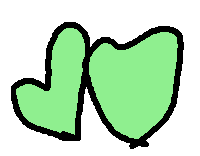 Green Heart Sticker