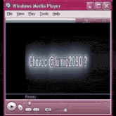 a windows media player is playing a video titled chovoc @ lumio2090