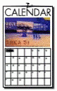 a calendar with a picture of a beach and the word calendar on it