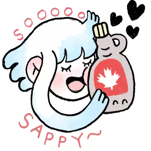 Girl In Love With A Syrup Bottle Says "So Sappy" In English. Sticker - Everyday Canadian So Sappy Soap Stickers