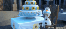 Olaf Cake GIF - Olaf Cake Frozen GIFs