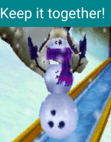 Polar Bowler Snow Man GIF - Polar Bowler Snow Man Keep It Together GIFs