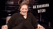 Adele Laugh GIF - Adele Laugh Bitch GIFs