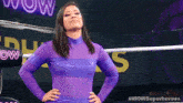 Make Some Noise Stephy Slays GIF - Make Some Noise Stephy Slays Wow Women Of Wrestling GIFs