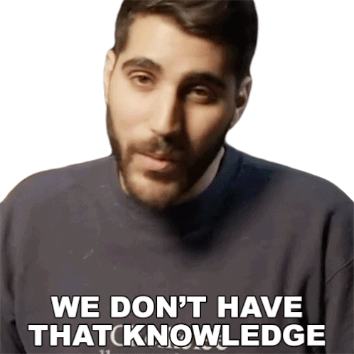 We Dont Have That Knowledge Rudy Ayoub Sticker - We Dont Have That Knowledge Rudy Ayoub Were Not Aware Of That Stickers