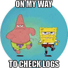 On My Way To Check Logs Spongebob Sticker - On My Way To Check Logs Spongebob Run Stickers