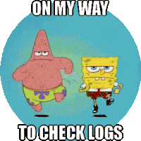 On My Way To Check Logs Spongebob Sticker