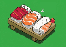 So They All Rolled Over One Sushi Rolled Off GIF