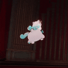 a cartoon character is being hit by a lightning bolt in a video game