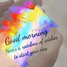 Goodmorning Wishes Rainbow Wish GIF - Goodmorning Wishes Rainbow Wish Morning Quotes GIFs