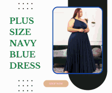 Plus Size Navy Blue Dress GIF - Plus Size Navy Blue Dress GIFs