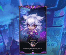 a screenshot of a video game with a picture of a fox girl on it .