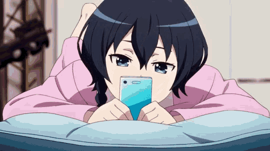 Anime texting GIF  Find on GIFER