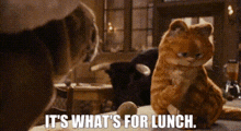 Garfield Its Whats For Lunch GIF - Garfield Its Whats For Lunch Lunch GIFs