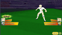 two soccer players are playing a game with the word critico on the screen