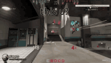 a screenshot of a video game with the words this u