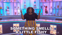 Something Smells A Little Fishy Nailed It Double Trouble GIF - Something Smells A Little Fishy Nailed It Double Trouble Suspicious GIFs