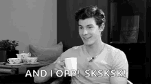 Shawn Mendes Tea GIF - Shawn Mendes Tea Smile GIFs