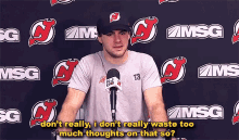nico hischier dont really i dont really waste too much thoughts on that so new jersey devils nhl