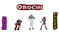 a video game character with the name orochi on top of him