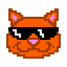 goat cool shades on pixelated