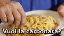 Carbonara Pasta Spaghetti Guanciale Uovo Pecorino Pepe Piatto Mangiare Pranzo Cibo GIF