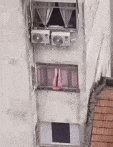 Flapping Pink Curtains GIF