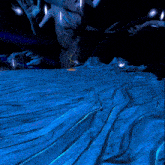 a computer generated image shows a circle in the middle of a blue field
