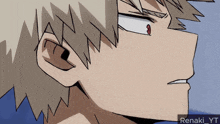 a close up of a person 's face with renaki yt in the corner