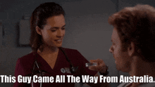 Chicago Med Natalie Manning GIF - Chicago Med Natalie Manning This Guy Call All The Way From Australia GIFs