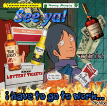 a cartoon of a man with a bottle of corona extra