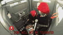 Calzone Calzone Will Not Be Tolerated GIF - Calzone Calzone Will Not Be Tolerated Clowncore GIFs
