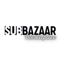 a logo for subbazaar marketplace is shown in black and white