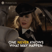One Never Knows What May Happen Catherine Ohara GIF - One Never Knows What May Happen Catherine Ohara Moira GIFs