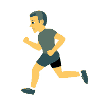 man running joypixels in hurry speedy faster