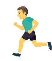 Man Running Joypixels Sticker - Man Running Joypixels In Hurry Stickers