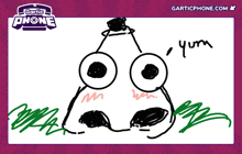 a drawing of two animals with the words garticphone.com below them