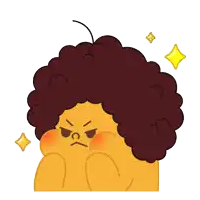 a cartoon character with an angry look on his face is surrounded by gold stars