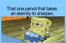 Pencil Sharpen GIF - Pencil Sharpen Spongebob GIFs