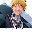 a man with blonde hair is wearing a black jacket and tie .